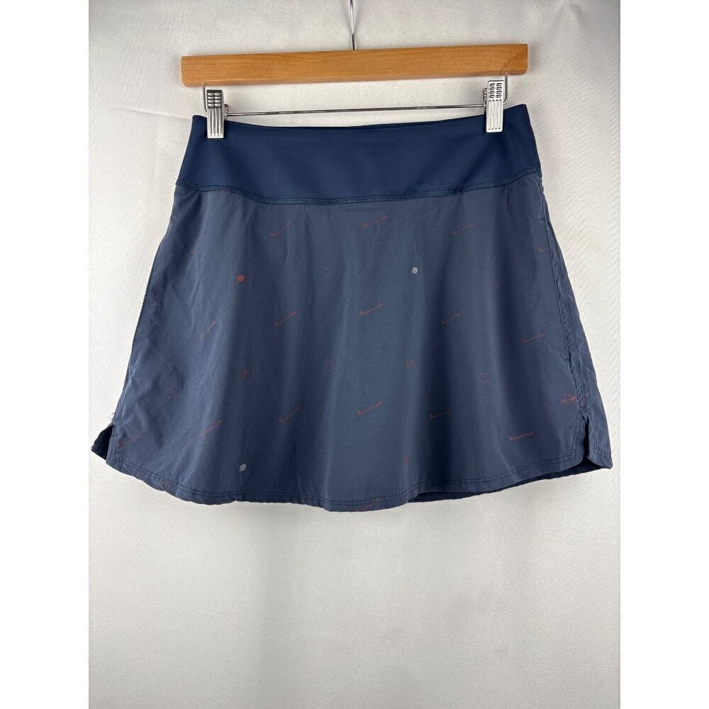 Womenโs Puma Size Small Navy Golf Skort with Golf Club & Bird Print